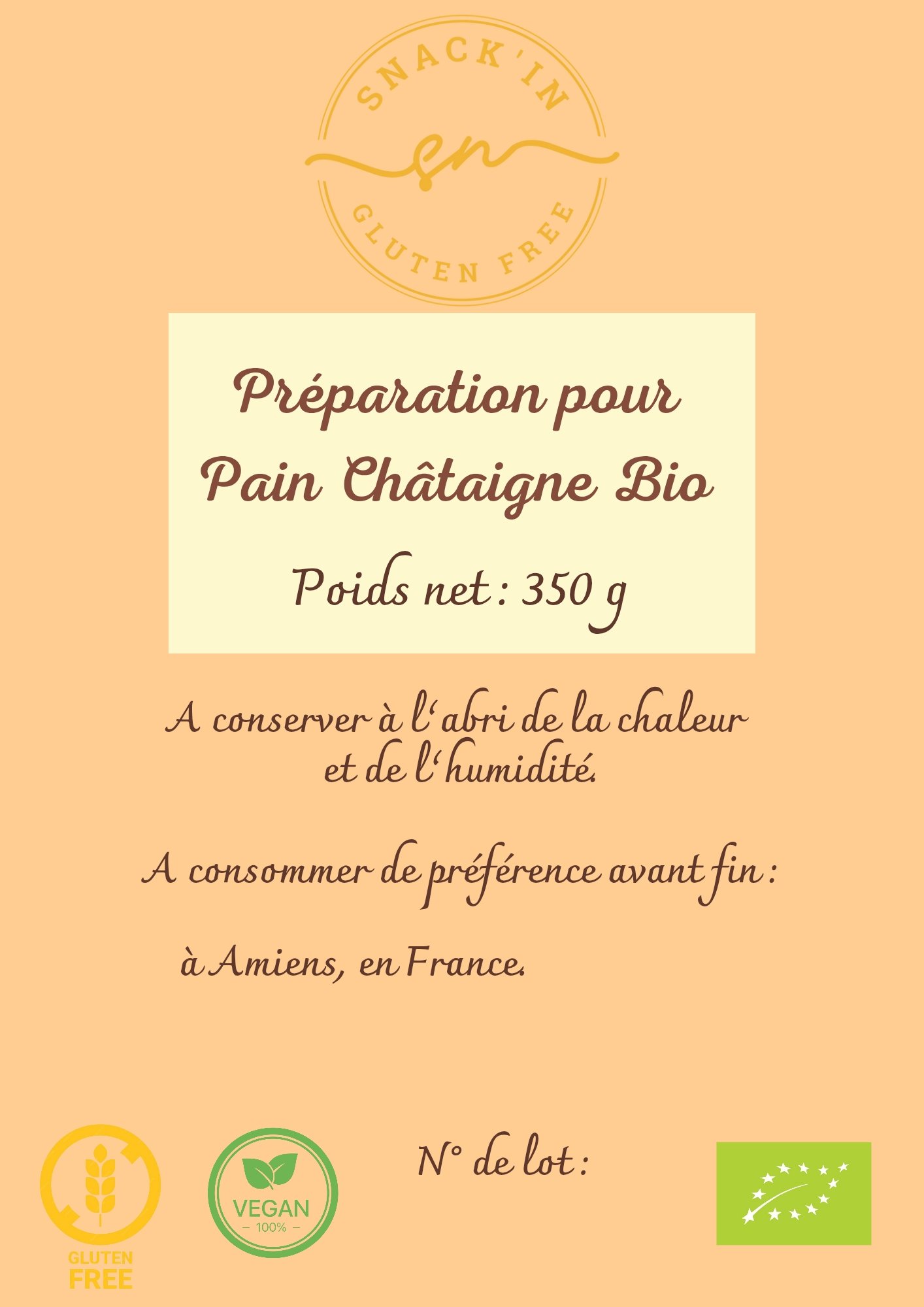 Préparation pour pain Châtaigne Bio