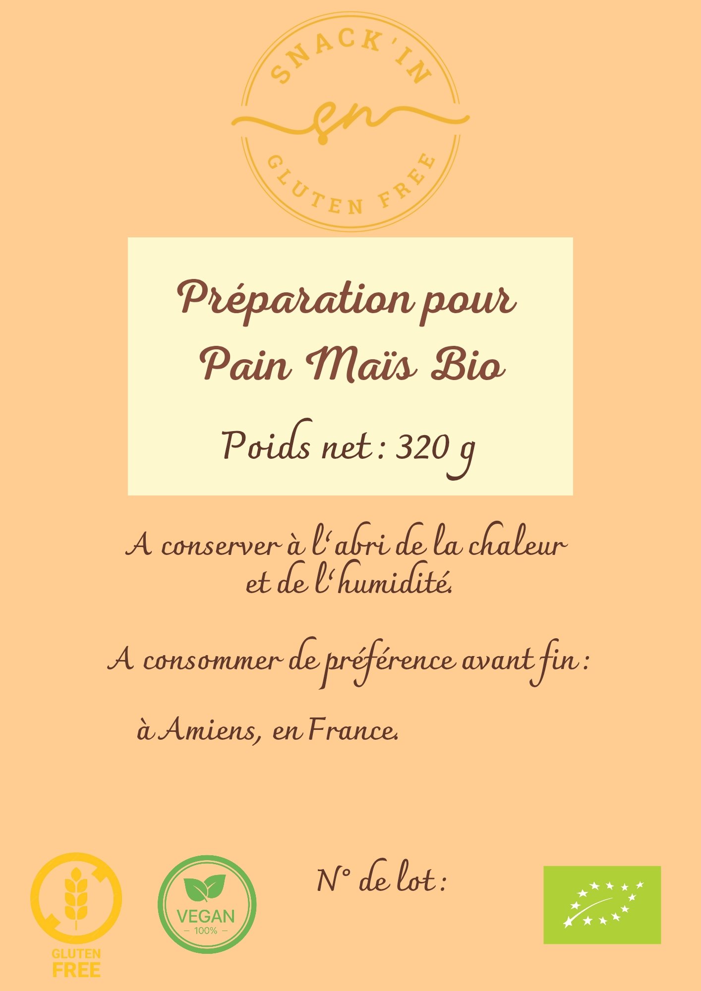 Préparation pour Pain Maïs Bio